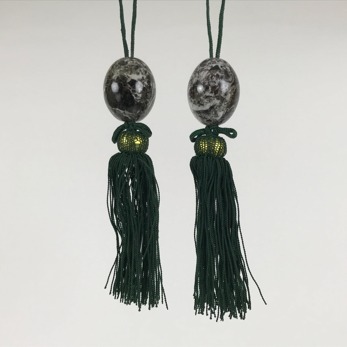 Japanese Granite Stone Hanging Scroll Weights Fuchin Kakejiku Black Green FC381-AD - Scroll Accessory-chidorivintage.com