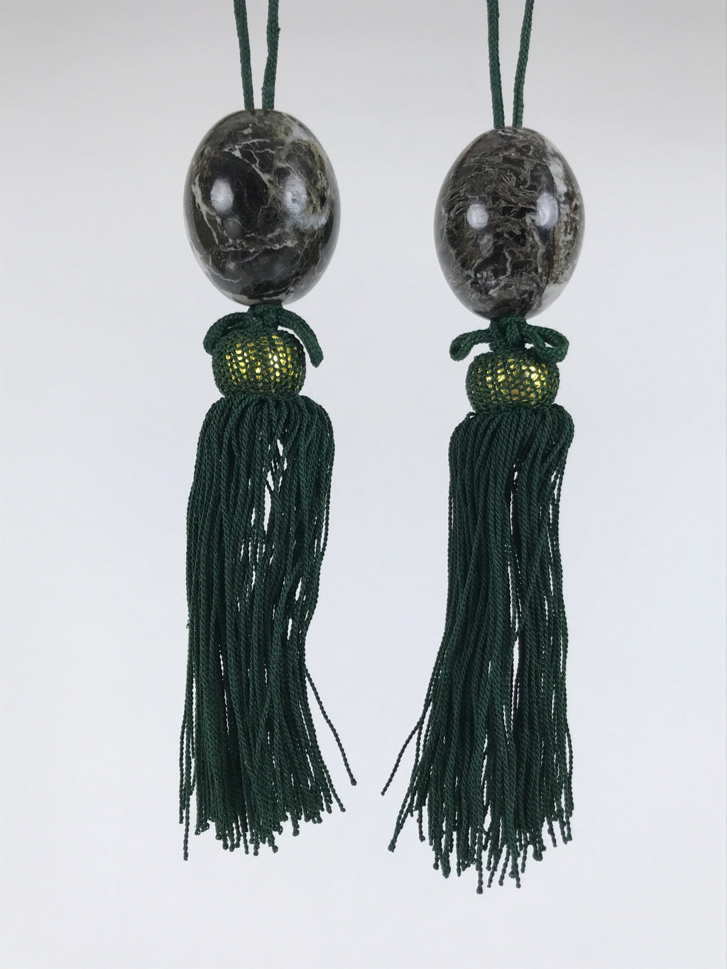 Japanese Granite Stone Hanging Scroll Weights Fuchin Kakejiku Black Green FC381-AD - Scroll Accessory-chidorivintage.com