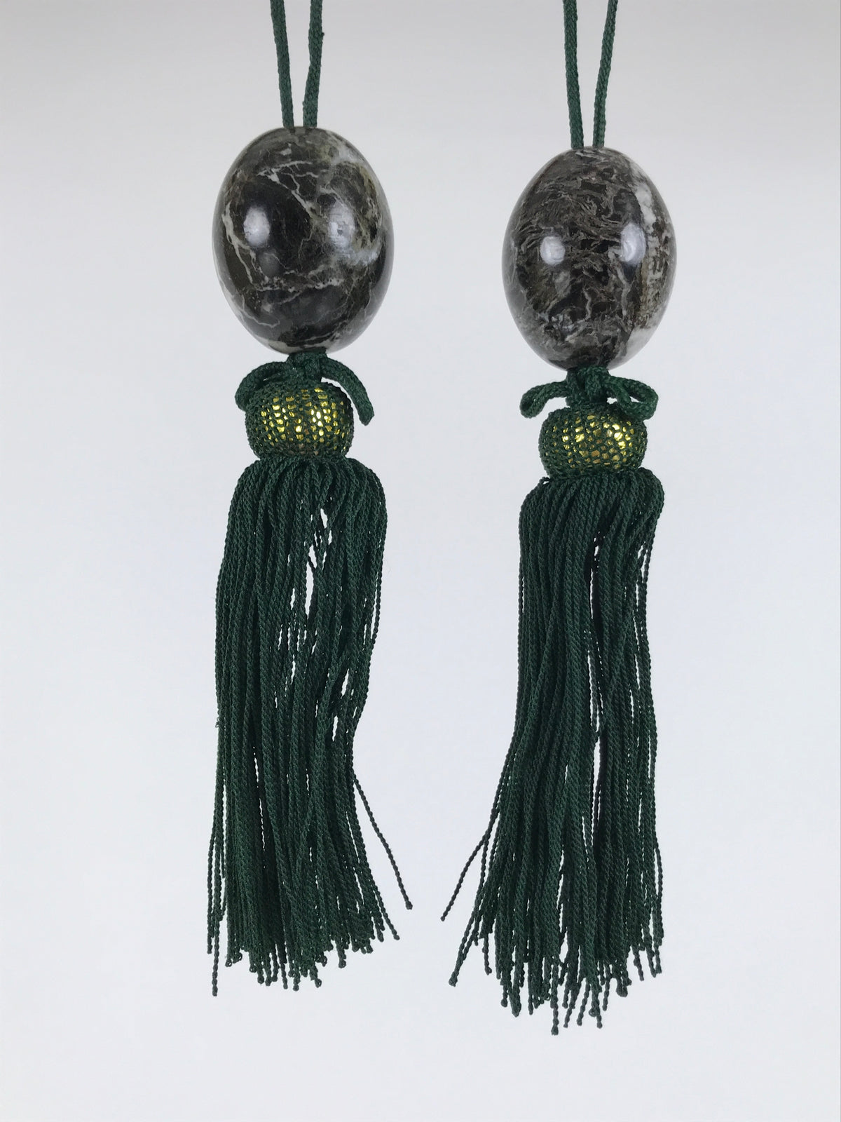 Japanese Granite Stone Hanging Scroll Weights Fuchin Kakejiku Black Green FC381-AD - Scroll Accessory-chidorivintage.com