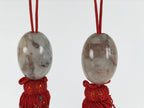 Japanese Marble Stone Hanging Scroll Weights Fuchin Kakejiku Red Tassel FC383-AD - Scroll Accessory-chidorivintage.com