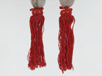 Japanese Marble Stone Hanging Scroll Weights Fuchin Kakejiku Red Tassel FC383-AD - Scroll Accessory-chidorivintage.com