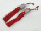 Japanese Marble Stone Hanging Scroll Weights Fuchin Kakejiku Red Tassel FC383-AD - Scroll Accessory-chidorivintage.com