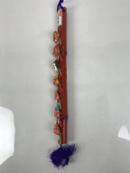 Japanese Seven Lucky Gods Bamboo Clay Art Vtg Shichifukujin Wall Hanging JK952-AD-Other Display Item-chidorivintage.com