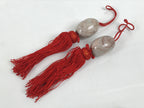 Japanese Marble Stone Hanging Scroll Weights Fuchin Kakejiku Red Tassel FC383-AD - Scroll Accessory-chidorivintage.com