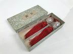 Japanese Marble Stone Hanging Scroll Weights Fuchin Kakejiku Red Tassel FC383-AD - Scroll Accessory-chidorivintage.com