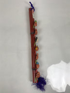 Japanese Seven Lucky Gods Bamboo Clay Art Vtg Shichifukujin Wall Hanging JK952-AD-Other Display Item-chidorivintage.com
