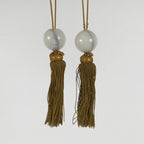 Japanese Marble Stone Hanging Scroll Weights Fuchin Kakejiku Gold Tassel FC377-AD - Scroll Accessory-chidorivintage.com