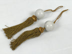 Japanese Marble Stone Hanging Scroll Weights Fuchin Kakejiku Gold Tassel FC377-AD - Scroll Accessory-chidorivintage.com
