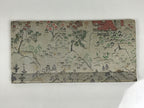 Japanese Silk Fabric Long Kimono Wallet Kashiire Silver Red Mountain Scene KB102-TX - Kimono Accessories-chidorivintage.com