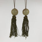 Japanese Agate Stone Hanging Scroll Weights Fuchin Kakejiku Green Tassel FC375-AD - Scroll Accessory-chidorivintage.com
