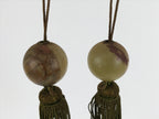 Japanese Agate Stone Hanging Scroll Weights Fuchin Kakejiku Green Tassel FC375-AD - Scroll Accessory-chidorivintage.com