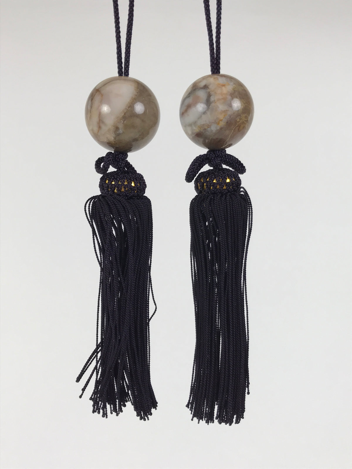 Japanese Granite Stone Hanging Scroll Weights Fuchin Kakejiku Brown Purple FC385-AD - Scroll Accessory-chidorivintage.com