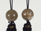 Japanese Granite Stone Hanging Scroll Weights Fuchin Kakejiku Brown Purple FC385-AD - Scroll Accessory-chidorivintage.com