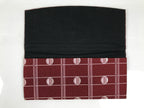 Japanese Silk Fabric Long Kimono Wallet Vtg Kashiire Red White Geometric KB101-TX - Kimono Accessories-chidorivintage.com