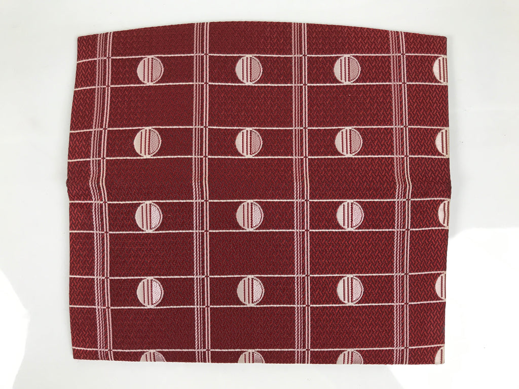 Japanese Silk Fabric Long Kimono Wallet Vtg Kashiire Red White Geometric KB101-TX - Kimono Accessories-chidorivintage.com