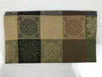 Japanese Fukusa Sutra Book Silk Cover Vtg Funeral Gift Chrysanthemum Brown BT20-TX - Other-chidorivintage.com