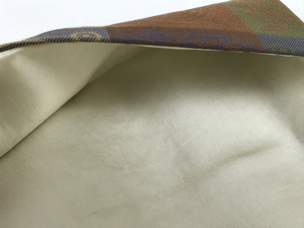 Japanese Fukusa Sutra Book Silk Cover Vtg Funeral Gift Chrysanthemum Brown BT20-TX - Other-chidorivintage.com