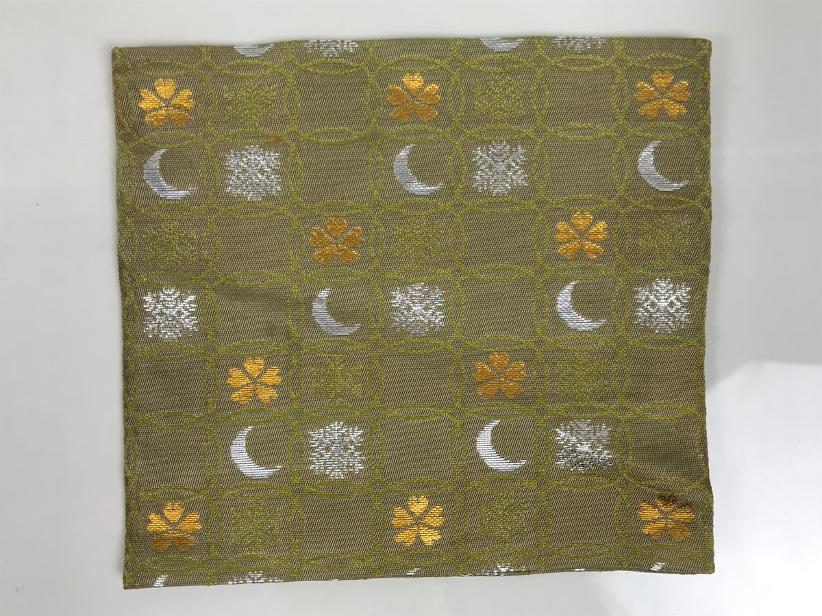 Japanese Kobukusa Fabric Tea Ceremony Silk Cloth Kitamura Tokusai Green TG213-KT - Tea Ceremony-chidorivintage.com