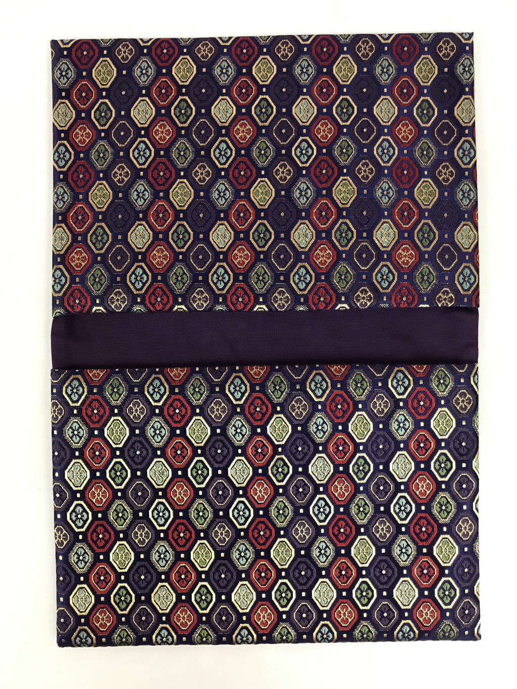 Japanese Prayer Bead Book Fabric Bag Vtg Jyuzu-Bukuro Pockets Purple Hishi BT23-OT - Buddhist-chidorivintage.com