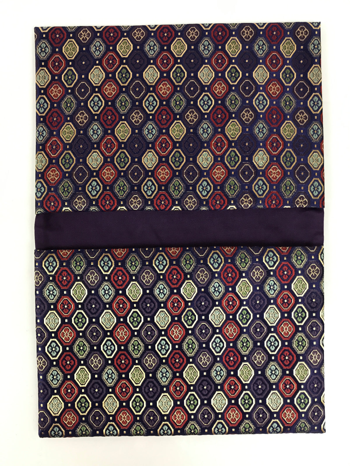 Japanese Prayer Bead Book Fabric Bag Vtg Jyuzu-Bukuro Pockets Purple Hishi BT23-OT - Buddhist-chidorivintage.com
