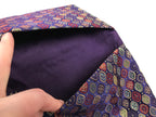 Japanese Prayer Bead Book Fabric Bag Vtg Jyuzu-Bukuro Pockets Purple Hishi BT23-OT - Buddhist-chidorivintage.com
