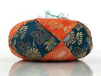 Japanese Buddhist Orin Bell Singing Bowl Fabric Pillow Vtg Orange Blue Gold BT17-OT - Buddhist-chidorivintage.com