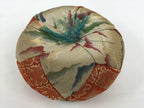 Japanese Buddhist Orin Bell Singing Bowl Fabric Pillow Vtg Orange Blue Gold BT18-OT - Buddhist-chidorivintage.com