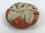 Japanese Buddhist Orin Bell Singing Bowl Fabric Pillow Vtg Orange Blue Gold BT18-OT - Buddhist-chidorivintage.com