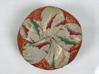 Japanese Buddhist Orin Bell Singing Bowl Fabric Pillow Vtg Orange Blue Gold BT18-OT - Buddhist-chidorivintage.com