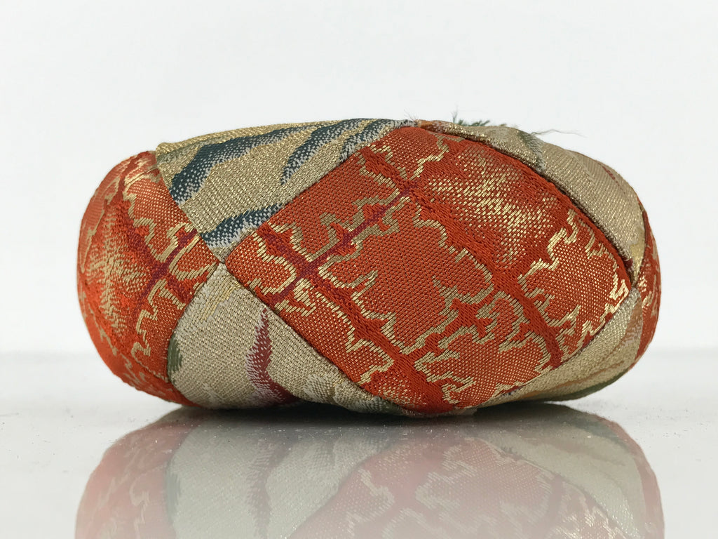 Japanese Buddhist Orin Bell Singing Bowl Fabric Pillow Vtg Orange Blue Gold BT18-OT - Buddhist-chidorivintage.com