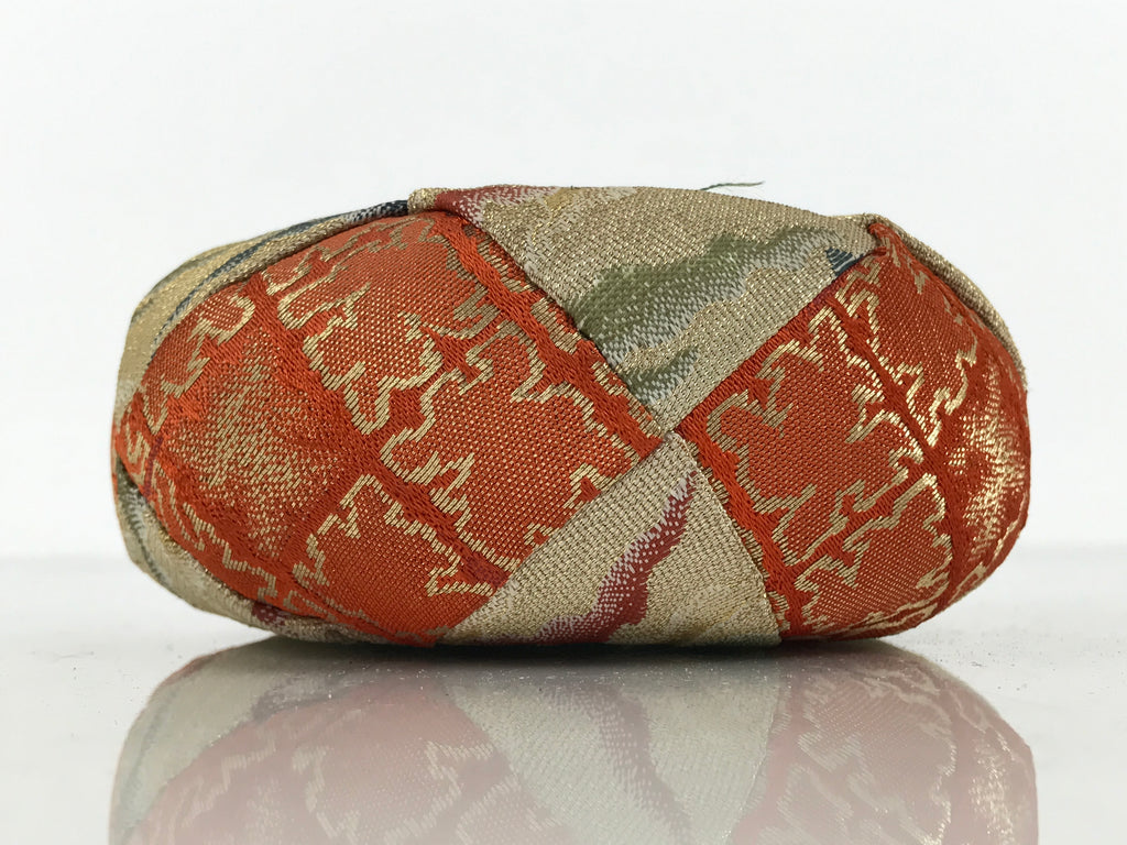 Japanese Buddhist Orin Bell Singing Bowl Fabric Pillow Vtg Orange Blue Gold BT18-OT - Buddhist-chidorivintage.com
