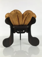 Japanese Buddhist Wooden Orin Singing Bell Stand Vtg Pillow Red Gold Flower BT45-OT - Buddhist-chidorivintage.com