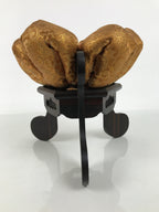 Japanese Buddhist Wooden Orin Singing Bell Stand Vtg Pillow Red Gold Flower BT45-OT - Buddhist-chidorivintage.com