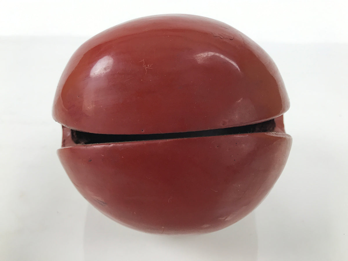 Japanese Carved Wooden Buddhist Drum Mokugyo Vtg Altar Fitting Lacquered BT42-OT - Buddhist-chidorivintage.com