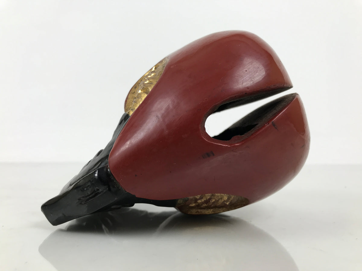 Japanese Carved Wooden Buddhist Drum Mokugyo Vtg Altar Fitting Lacquered BT42-OT - Buddhist-chidorivintage.com