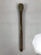 Antique Japanese Buddhist Mokugyo Drum Wooden Striker Suede Head Brown BT36-OT - Buddhist-chidorivintage.com