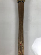 Antique Japanese Buddhist Mokugyo Drum Wooden Striker Suede Head Brown BT36-OT - Buddhist-chidorivintage.com