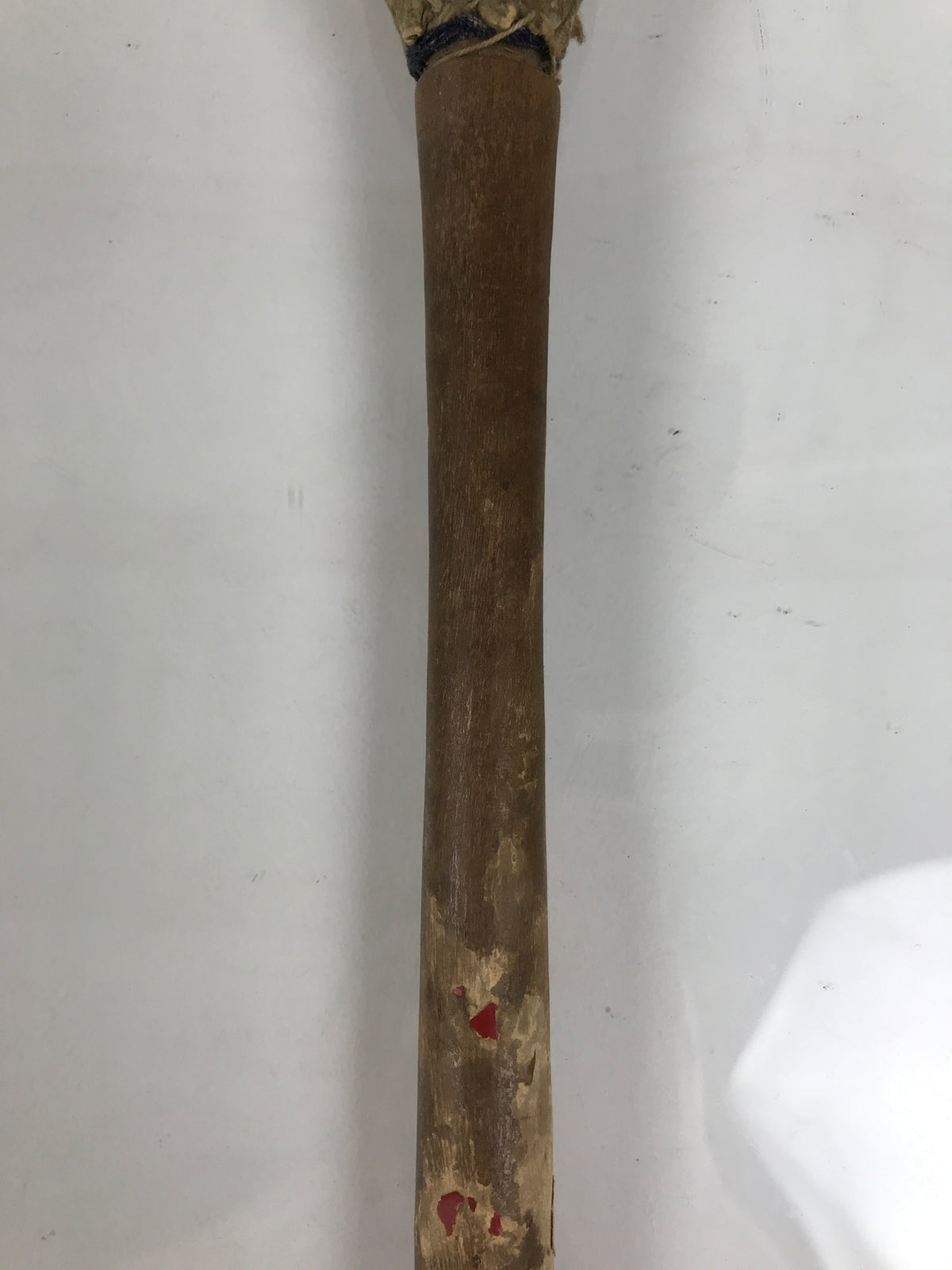Antique Japanese Buddhist Mokugyo Drum Wooden Striker Suede Head Brown BT36-OT - Buddhist-chidorivintage.com