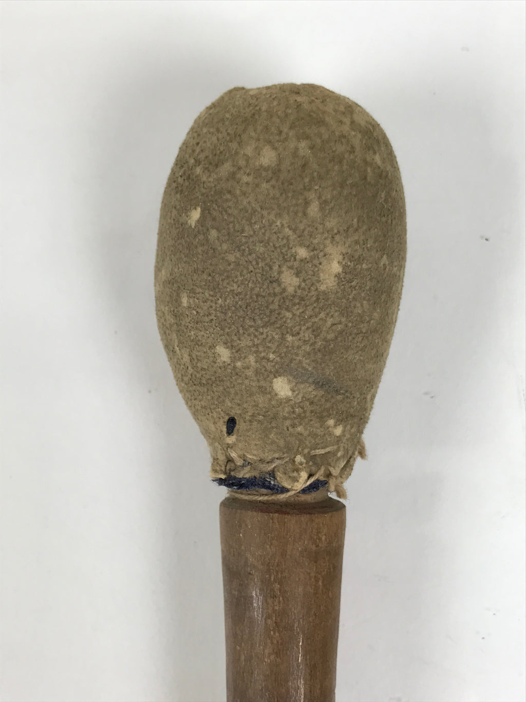 Antique Japanese Buddhist Mokugyo Drum Wooden Striker Suede Head Brown BT36-OT - Buddhist-chidorivintage.com