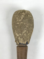 Antique Japanese Buddhist Mokugyo Drum Wooden Striker Suede Head Brown BT36-OT - Buddhist-chidorivintage.com