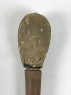 Antique Japanese Buddhist Mokugyo Drum Wooden Striker Suede Head Brown BT36-OT - Buddhist-chidorivintage.com