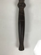 Japanese Buddhist Orin Bell Singing Bowl Wooden Striker Vtg Carved Brown BT38-OT - Buddhist-chidorivintage.com