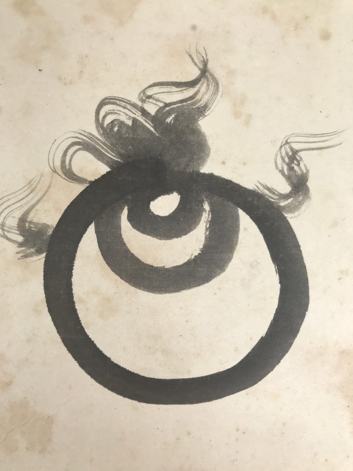 Japanese Shikishi Art Board Vtg Calligraphy Kanji Buddhist White Black A851-AD - Painting-chidorivintage.com