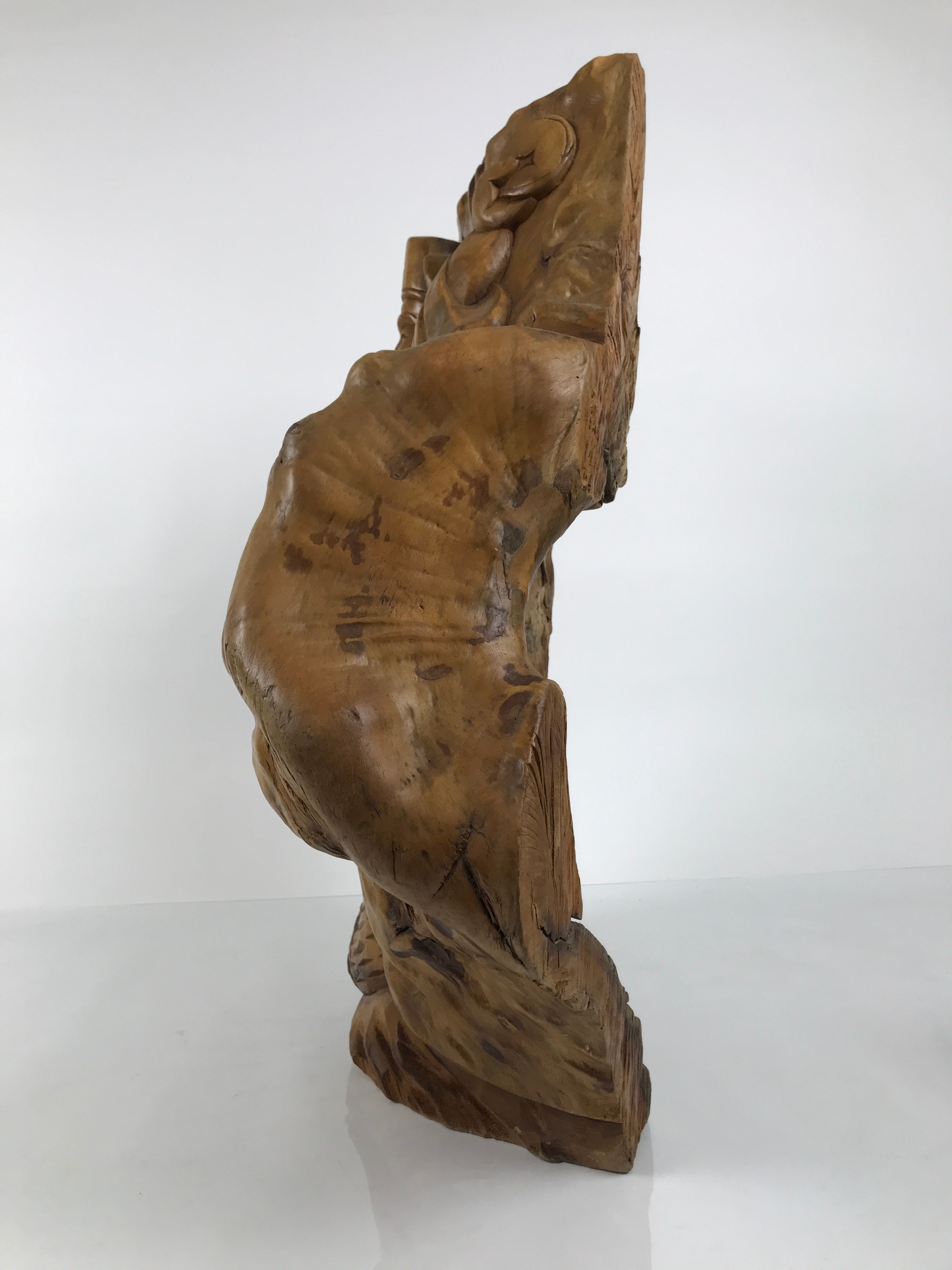 Japanese Carved Wooden Daikokuten Statue Vtg 7 Lucky Gods Sculpture Wealth ST98-AD - Statue-chidorivintage.com