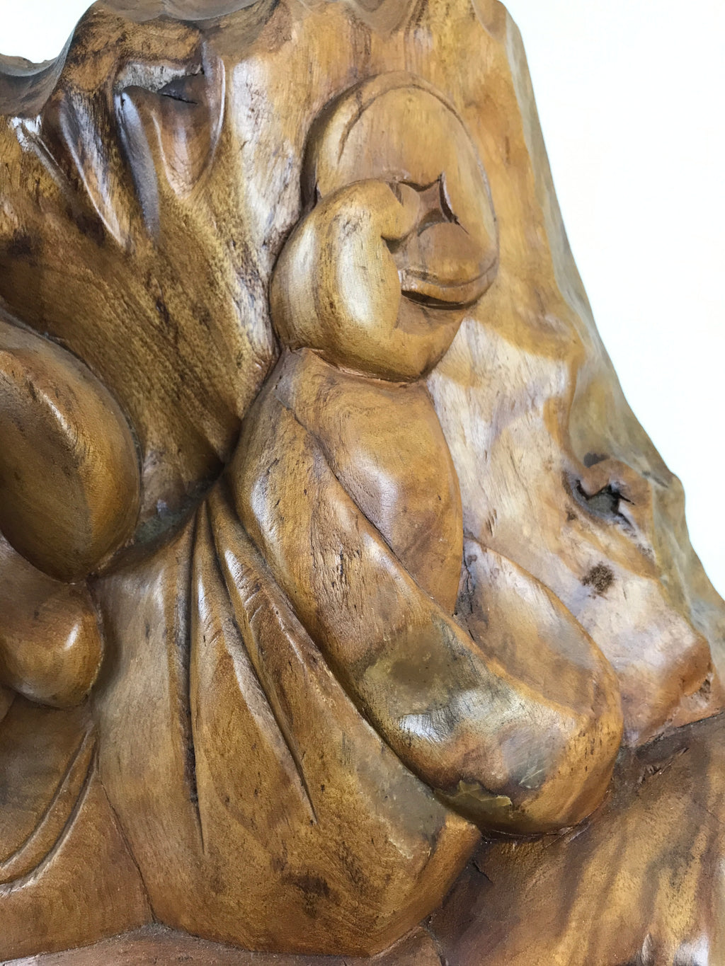 Japanese Carved Wooden Daikokuten Statue Vtg 7 Lucky Gods Sculpture Wealth ST98-AD - Statue-chidorivintage.com