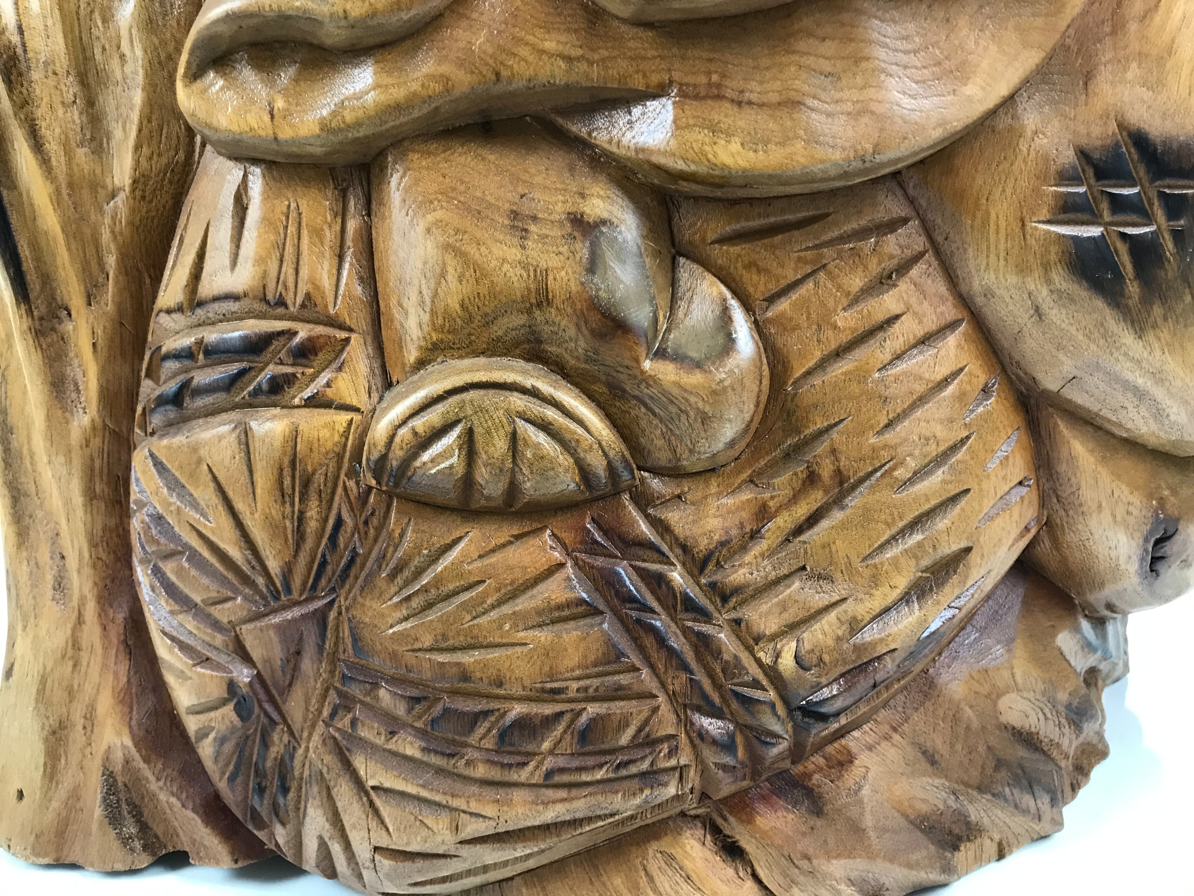 Japanese Carved Wooden Daikokuten Statue Vtg 7 Lucky Gods Sculpture Wealth ST98-AD - Statue-chidorivintage.com