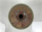 Japanese Ceramic Flower Vase Vtg Ikebana Kabin Brown Round Drip Speckles FK246-KT - Vase-chidorivintage.com