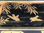 Japanese Buddhist Altar Lacquer Drawer Brass Black Gold Bamboo Birds Makie BP45-OT - Buddhist-chidorivintage.com