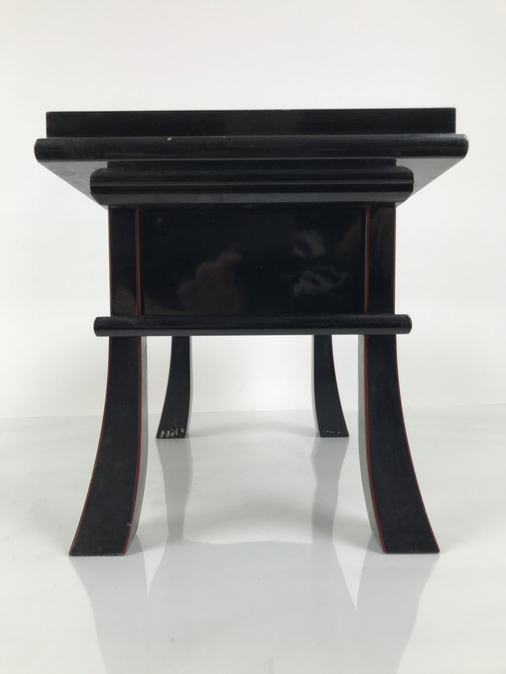 Japanese Buddhist Altar Fitting Lacquer Kyozukue Offering Table Black Red BA978-OT - Buddhist-chidorivintage.com