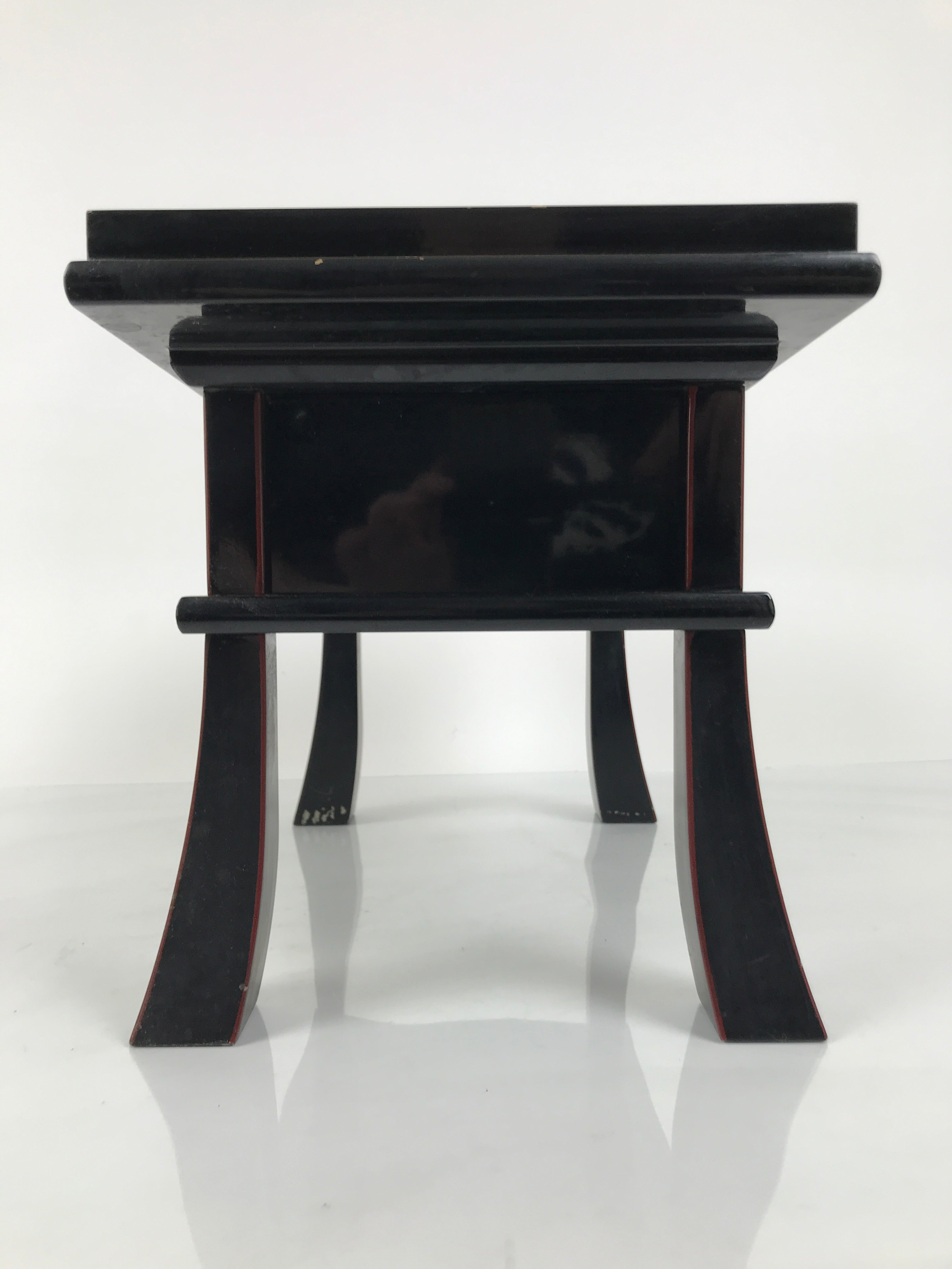 Japanese Buddhist Altar Fitting Lacquer Kyozukue Offering Table Black Red BA978-OT - Buddhist-chidorivintage.com